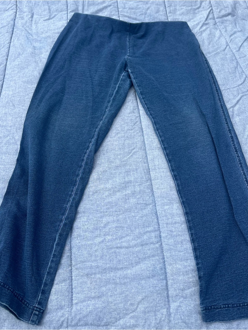 J. Jill Blue Denim Soft Stretch Leggings Loungewear Pull On Cotton Size Petite M